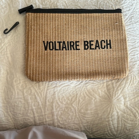 Zadig & Voltaire Beach Woven Clutch bag pochutte wristlet
